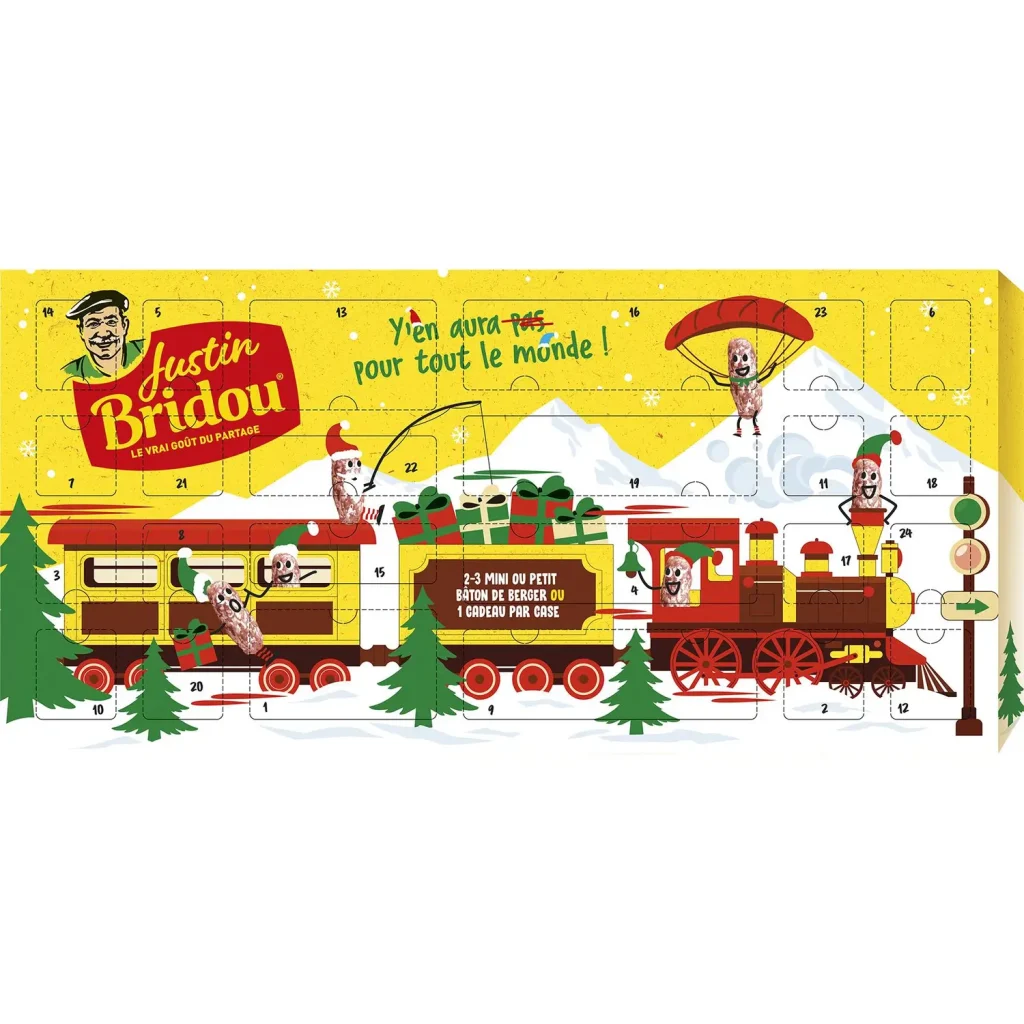 calendrier avent saucisson Justin Bridou